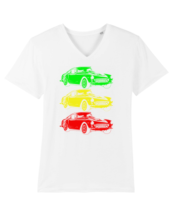 Retro Muscle Car White