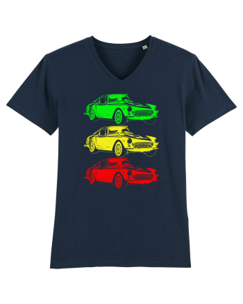 Retro Muscle Car French Navy