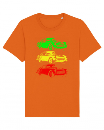Retro Muscle Car Bright Orange