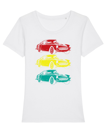 Retro Muscle Car White