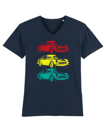 Retro Muscle Car French Navy