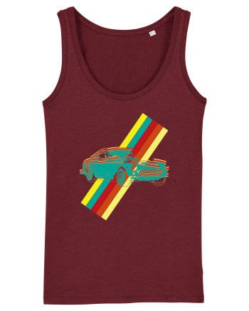 Retro Muscle Car Burgundy