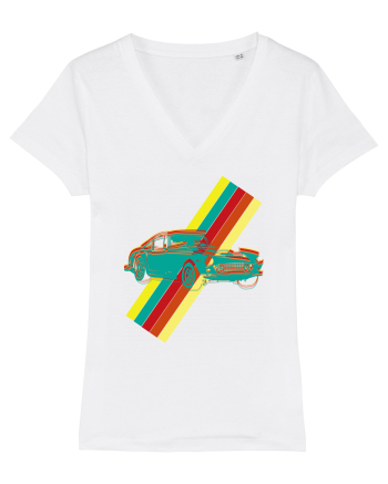 Retro Muscle Car White