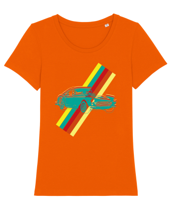 Retro Muscle Car Bright Orange