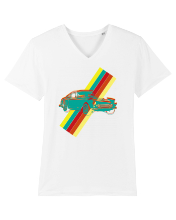 Retro Muscle Car White