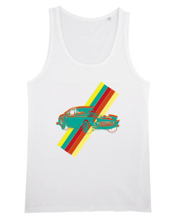 Retro Muscle Car White