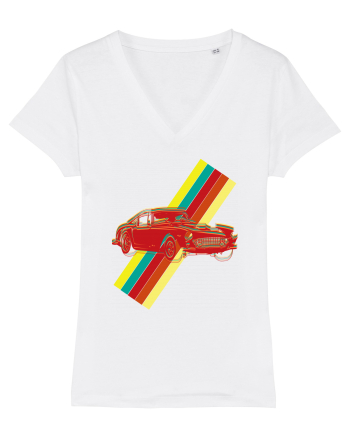 Retro Muscle Car White