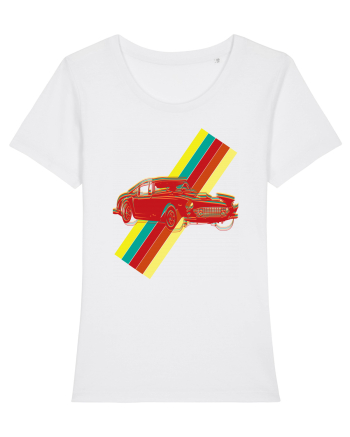 Retro Muscle Car White