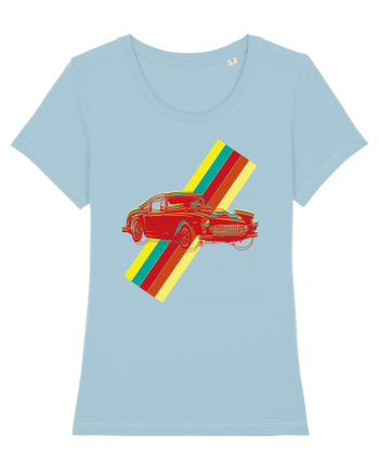 Retro Muscle Car Sky Blue