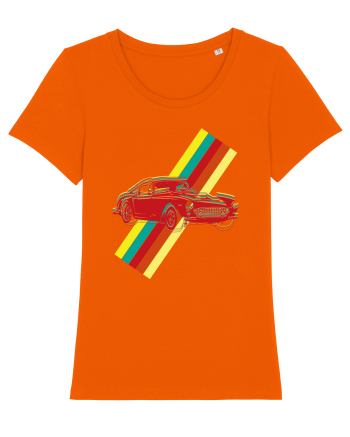 Retro Muscle Car Bright Orange
