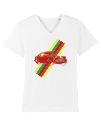 Retro Muscle Car White