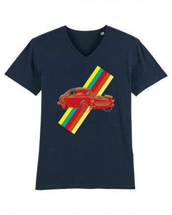 Retro Muscle Car French Navy