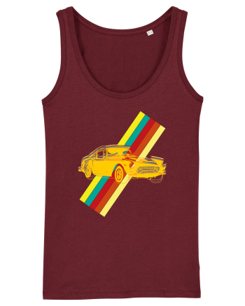 Retro Muscle Car Burgundy