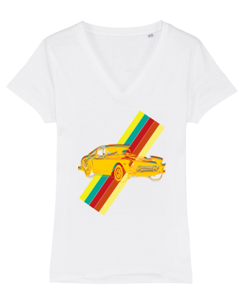 Retro Muscle Car White