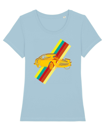 Retro Muscle Car Sky Blue