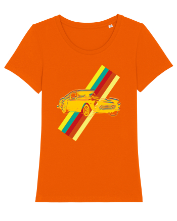 Retro Muscle Car Bright Orange