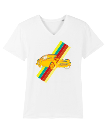 Retro Muscle Car White