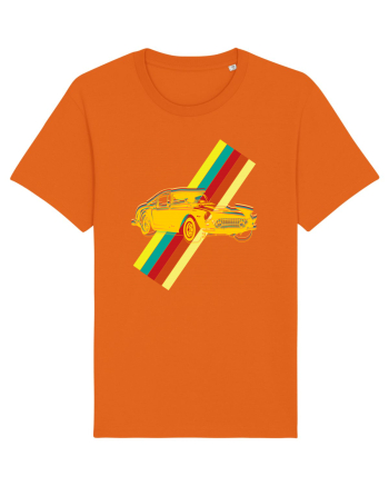 Retro Muscle Car Bright Orange