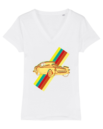 Retro Muscle Car White