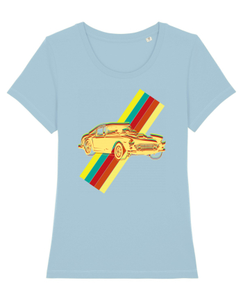 Retro Muscle Car Sky Blue