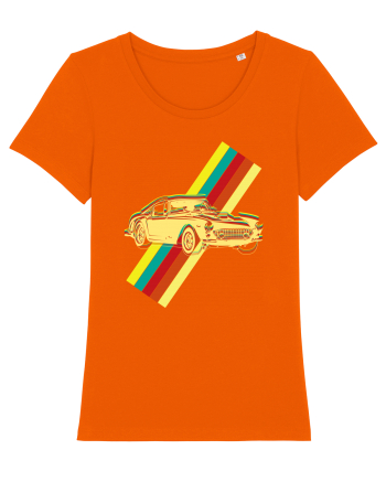 Retro Muscle Car Bright Orange