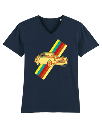 Retro Muscle Car French Navy