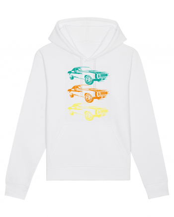 Retro Muscle Car White