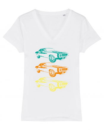 Retro Muscle Car White