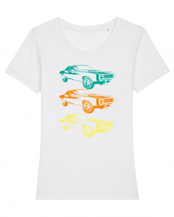 Retro Muscle Car White