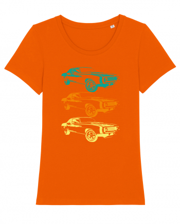 Retro Muscle Car Bright Orange