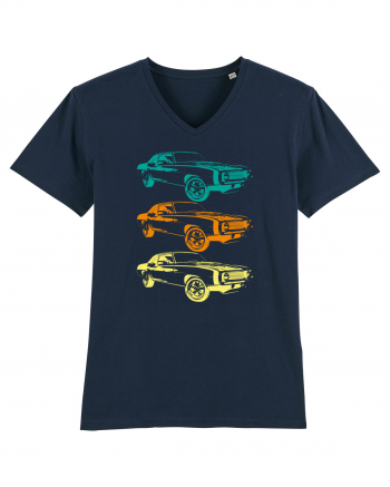 Retro Muscle Car French Navy