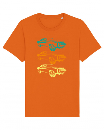 Retro Muscle Car Bright Orange