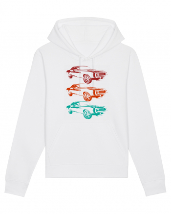 Retro Muscle Car White