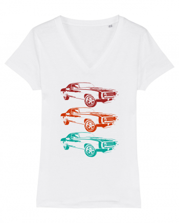 Retro Muscle Car White