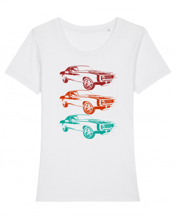 Retro Muscle Car White