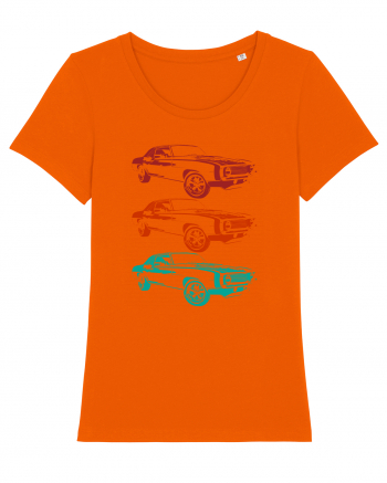 Retro Muscle Car Bright Orange