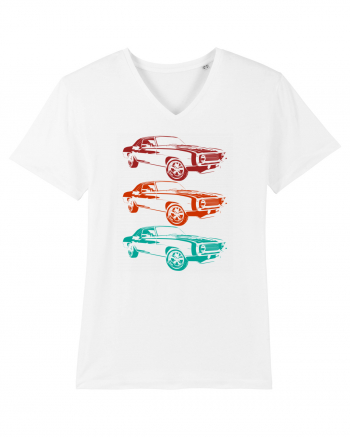 Retro Muscle Car White