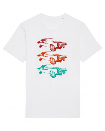 Retro Muscle Car White