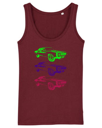 Retro Muscle Car Burgundy