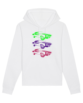 Retro Muscle Car White