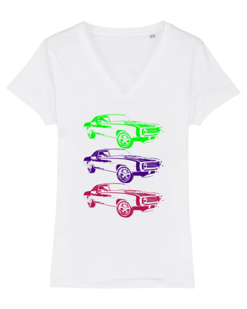Retro Muscle Car White