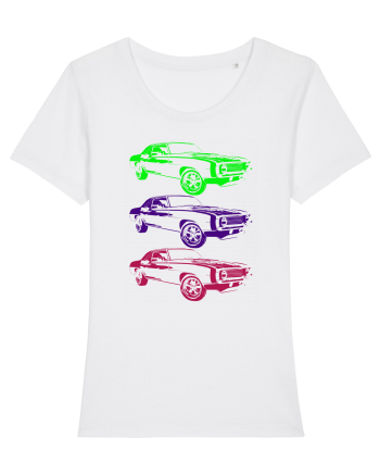 Retro Muscle Car White