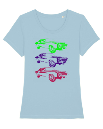 Retro Muscle Car Sky Blue