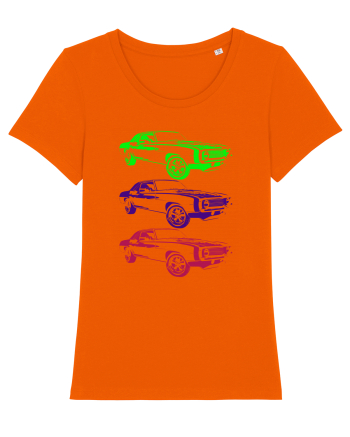 Retro Muscle Car Bright Orange
