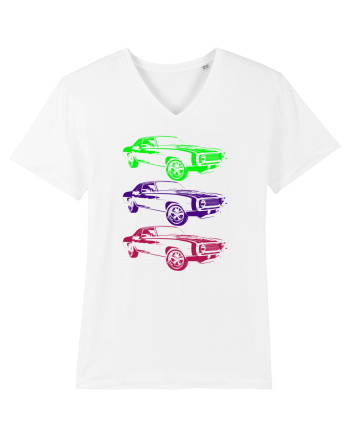 Retro Muscle Car White