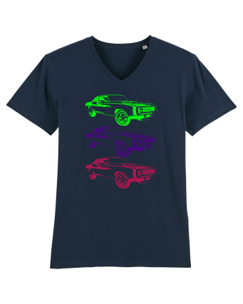 Retro Muscle Car French Navy