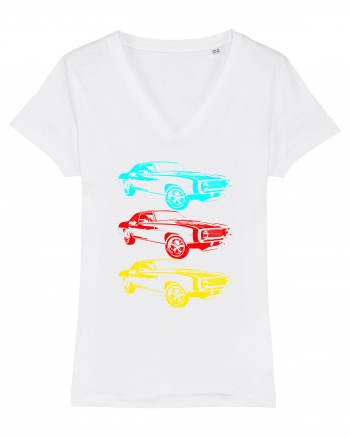 Retro Muscle Car White