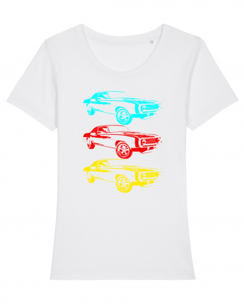 Retro Muscle Car White