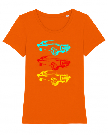 Retro Muscle Car Bright Orange