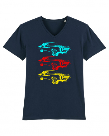 Retro Muscle Car French Navy